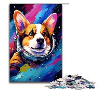 Puzzle da 1000 pezzi per adulti Astronauta Corgi Baby Jigsaw giochi rilassanti per famiglie antistress sfida difficile 75x50 cm