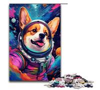 Puzzle da 1000 pezzi per adulti Astronauta Corgi Puzzle educativo per bambini Gioco educativo per compleanno e Natale 75x50 cm