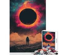 Puzzle da 1000 pezzi per adulti astronauta e buco nero film sui buchi neri interstellari giocattolo decorazione da parete opera d'arte regalo per gioco educativo collezione di artisti belle arti