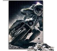 Puzzle da 1000 pezzi per adulti, Astronauta in motocicletta, puzzle in cartone per adulti, dimensioni 26x38cm, regalo perfetto per le feste, opera d'arte fai da te