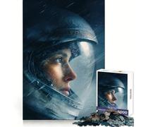 Puzzle da 1000 pezzi per adulti "Astronauta in una bufera di neve", ideale per stimolare la memoria, ideale per distrazioni e per assemblaggi sicuri Sorpresa festiva (50x75cm)