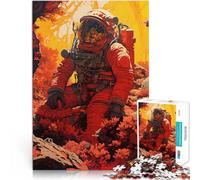 Puzzle da 1000 pezzi per adulti Astronauta nel campo di fiori Gioco intellettuale giocattolo Migliorare l'amore tra le coppie 38x52cm