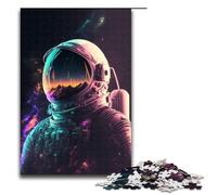 Puzzle da 1000 pezzi per adulti Astronauta nella natura selvaggia opera d'arte regalo di compleanno arte murale 75x50cm
