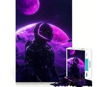 Puzzle da 1000 pezzi per adulti,astronauta nella nebulosa viola,bordi sottili,gioco creativo,divertente e rilassante,regalo di compleanno,hobby (38x52cm)