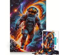 Puzzle da 1000 pezzi per adulti: Astronauta nello spazio con nebulosa,taglio preciso,gioco di logica,divertimento per il tempo libero,compleanno,gioco artistico (38x26cm)