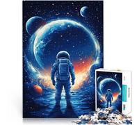 Puzzle da 1000 pezzi per adulti Astronauta nello spazio Giocattolo educativo intellettuale decomprimente Regalo di compleanno, regali, arte murale 38x26cm