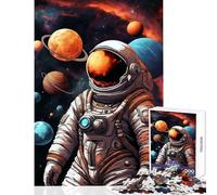 Puzzle da 1000 pezzi per adulti astronauta nello spazio giocattolo educativo ottimi regali e giocattoli giochi per famiglie allena il cervello e le mani dimensioni 38x26cm