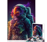 Puzzle da 1000 pezzi per adulti astronauta nello spazio giocattolo educativo regali per donne e uomini giochi per famiglie allena il cervello e le mani dimensioni 50x75cm