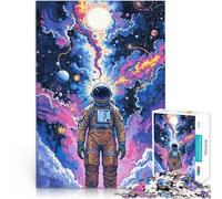 Puzzle da 1000 pezzi per adulti Astronauta nello spazio per il giocattolo di sfida del gioco educativo Migliorare l'amore tra le coppie 52x38cm