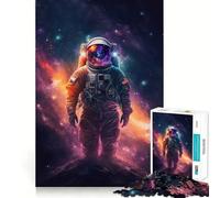 Puzzle da 1000 pezzi per adulti: Astronauta nello spazio,ritaglio preciso,gioco di logica,divertimento per il tempo libero,compleanno,gioco artistico (38x52cm)