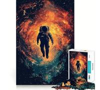 Puzzle da 1000 pezzi per adulti,astronauta nello spazio,taglio premium,gioco stimolante per la mente,divertimento e pace,compleanno,gioco artistico (50x75cm)