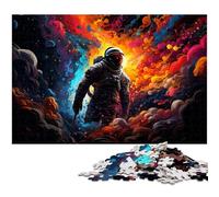 Puzzle da 1000 pezzi per adulti Astronauta nell'universo colorato gioco educativo giocattolo opera d'arte regalo 1000 pezzi (75x50 cm)