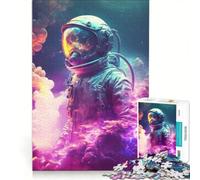 Puzzle da 1000 pezzi per adulti "Astronauta perduto" gioco impossibile interazione genitore-figlio lista dei desideri con Babbo Natale 50x75cm