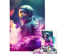 Puzzle da 1000 pezzi per adulti "Astronauta perduto" gioco rompicapo giocattolo avvincente per coltivare la pazienza regalo divertente per donne (dimensioni 50x75cm)