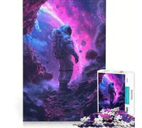 Puzzle da 1000 pezzi per adulti Astronauta perduto nella galassia gioco per famiglie assemblaggio di figure compleanno e Natale 38x26cm