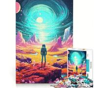 Puzzle da 1000 pezzi per adulti: Astronauta perso su un pianeta alieno, gioco educativo, rilassante e stimolante per la mente, ottimo regalo per gli appassionati di videogiochi 38x26cm