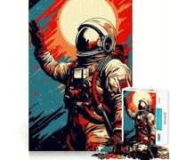 Puzzle da 1000 pezzi per adulti,astronauta,pop art,taglio premium,gioco intelligente,attività per la mente,pace,divertimento,compleanno,gioco artistico (38x52cm)