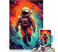 Puzzle da 1000 pezzi per adulti Astronauta psichedelico Giocattoli educativi per l'apprendimento Giochi per famiglie Opera d'arte 38x26cm