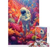 Puzzle da 1000 pezzi per adulti astronauta smarrito giocattolo educativo regalo per compleanni giochi rilassanti collezione di artisti belle arti dimensioni 50x75cm