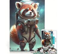 Puzzle da 1000 pezzi per adulti, astronauta, spazio, panda rosso, gioco impossibile, ammazzare il tempo durante le vacanze, regalo di compleanno, regalo di viaggio, 50x75cm