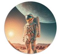 Puzzle da 1000 pezzi per adulti, Astronauta su un nuovo pianeta, puzzle rotondo da 1000 pezzi, gioco rompicapo per adolescenti, regalo perfetto per le vacanze, 67,5x67,5 cm