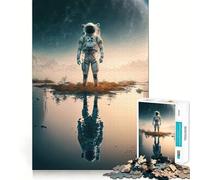 Puzzle da 1000 pezzi per adulti: Astronauta su un nuovo pianeta,ritaglio preciso,gioco di abilità,svago,divertimento,regalo di compleanno (50x75cm)