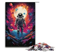 Puzzle da 1000 pezzi per adulti Astronauta su un pianeta colorato Puzzle in legno per adulti Difficile e impegnativo 1000 pezzi (38x26 cm)