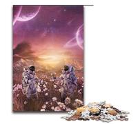 Puzzle da 1000 pezzi per adulti Astronauta tra i fiori Gioco di puzzle Decorazione perfetta per adolescenti dai 14 anni in su 75x50cm