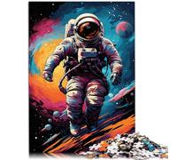 Puzzle da 1000 pezzi per adulti astronauti che giocano nello spazio, puzzle di decorazione per la casa rafforza l'amore tra coppie per adolescenti dai 14 anni in su, 26 x 38 cm