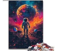 Puzzle da 1000 pezzi per adulti, Astronauti sotto un pianeta alieno. Puzzle per adulti, per serate di giochi in famiglia, decorazioni per la casa e regalo per allenare la mente (dimensioni 50x75cm).