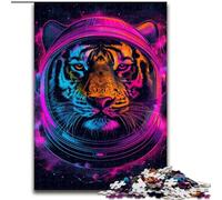 Puzzle da 1000 pezzi per adulti,astronauti spaziali e tigre,in legno,rompicapo ad alta difficoltà per adolescenti,50x75cm,per decorazioni per la casa,allenamento del cervello e regali per le feste