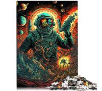 Puzzle da 1000 pezzi per adulti astronauti spazio, attività familiare, puzzle per alleviare lo stress, sfida difficile per adolescenti dai 14 anni in su, 26 x 38 cm
