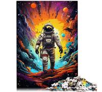 Puzzle da 1000 pezzi per adulti astronauti spazio colore per puzzle antistress Staycation tempo ucciso, adatto per e ragazzi dai 14 anni in su, 26 x 38 cm