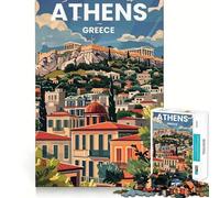 Puzzle da 1000 pezzi per adulti,Atene,perfetta per incastri,arte,sfida per la mente,divertimento,relax,gioco,compleanno,regalo per la mente (38x26cm)