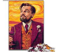 Puzzle da 1000 pezzi per adulti Attore che beve vino rosso, giochi educativi Decorazione per la casa Adatto per la decorazione del desktop 50x75cm