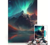 Puzzle da 1000 pezzi per adulti, Aurora Boreale, Antistress, Regalo di compleanno, compleanno e altre occasioni, 38x26cm
