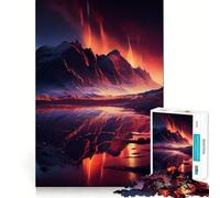 Puzzle da 1000 pezzi per adulti,Aurora Boreale,gioco a incastro preciso,gioco di concentrazione,regalo,divertimento facile,Natale,arte da esposizione (38x52cm)