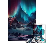 Puzzle da 1000 pezzi per adulti Aurora Boreale sfida educativa difficile rilassante adatto a partire dai 14 anni (50x75cm)