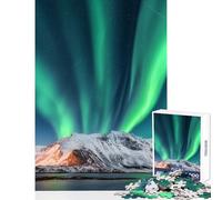 Puzzle da 1000 pezzi per adulti Aurora boreale sulle montagne Decorazione per la casa Giocattoli Idee regalo Gioco educativo Adatto per la decorazione della scrivania Dimensioni 38x26cm