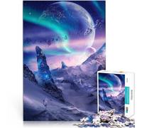 Puzzle da 1000 pezzi per adulti Aurora glaciale per il giocattolo di sfida del gioco educativo Decorazioni e regali unici per la casa 38x26cm