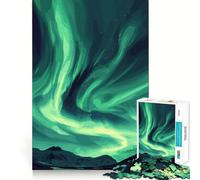 Puzzle da 1000 pezzi per adulti Aurora Night Lights Premium Cut Play Smart Mind Activity Peace Fun Time Birthday Art Play (38x52cm)