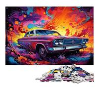 Puzzle da 1000 pezzi per adulti auto abbandonata puzzle impegnativo e difficile un'opera d'arte per adolescenti dai 14 anni in su 1000 pezzi (38x26 cm)