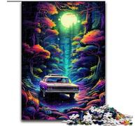 Puzzle da 1000 pezzi per adulti, auto al neon nella natura, puzzle in legno, ideali per decorare casa e ufficio, regalo perfetto per il compleanno, 1000 pezzi(50x75cm)