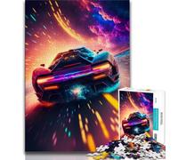 Puzzle da 1000 pezzi per adulti, auto da corsa nello spazio, 1000 pezzi, giocattoli, giochi educativi, antistress, migliora l'amore tra coppie (38x26cm)
