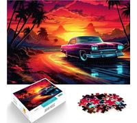 Puzzle da 1000 pezzi per adulti Auto d'epoca Aiuta il cervello ad allenare i giocattoli che creano dipendenza per coltivare la pazienza decorazione murale 75x50cm