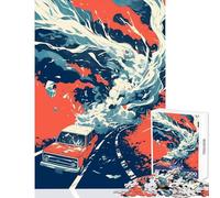 Puzzle da 1000 pezzi per adulti,auto in un vortice,giocattolo educativo,ottimo regalo,giochi rilassanti,attività divertenti a casa,dimensioni 50x75cm