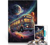 Puzzle da 1000 pezzi per adulti Autobus spaziale psichedelico Fatto di cartone Adatto a partire dai 14 anni decorazione murale Regalo di compleanno di Natale misurare:26x38cm/10.24 x 14.96pollice