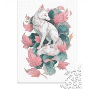 Puzzle Da 1000 Pezzi Per Adulti Autumn Fox Illustration Art Print Puzzle Per Adulti Giochi Rilassanti Ma Divertenti E Umoristici Ottimo Regalo Per I Giocatori 52x38cm/1000pcs