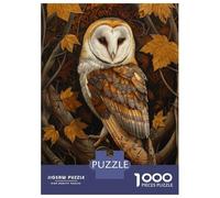 Puzzle Da 1000 Pezzi Per Adulti Autumn Owl Puzzle Per Adulti Gioco Rompicapo Assemblaggio Di Modelli Difficile E Impegnativo 70x50cm/1000pcs
