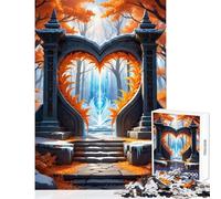 Puzzle da 1000 pezzi per adulti autunno e inverno magico portale giocattoli per la decorazione della casa regali di Babbo Natale segreto gioco pratico allena il tuo cervello e le tue mani 50x75cm